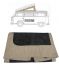 German quality Westfalia pop top canvas front hinge in charcoal