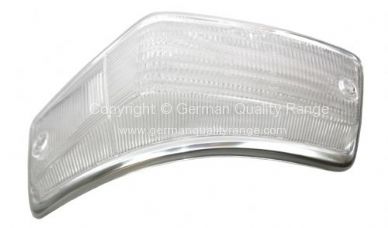 German quality front indicator lens clear with Hella logo Left Ghia - OEM PART NO: 141953161C